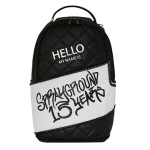 Sprayground Hello My Name Is 15 Years Backpack🔥New Black Bookbag School Bag